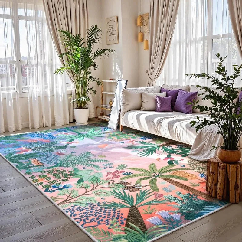 Jungle Animal Print Rugs for Living Room Luxury Soft Non Slip Bedroom Bedside Rug Home Decor Large Sofa Coffee Floor Mat Ковер