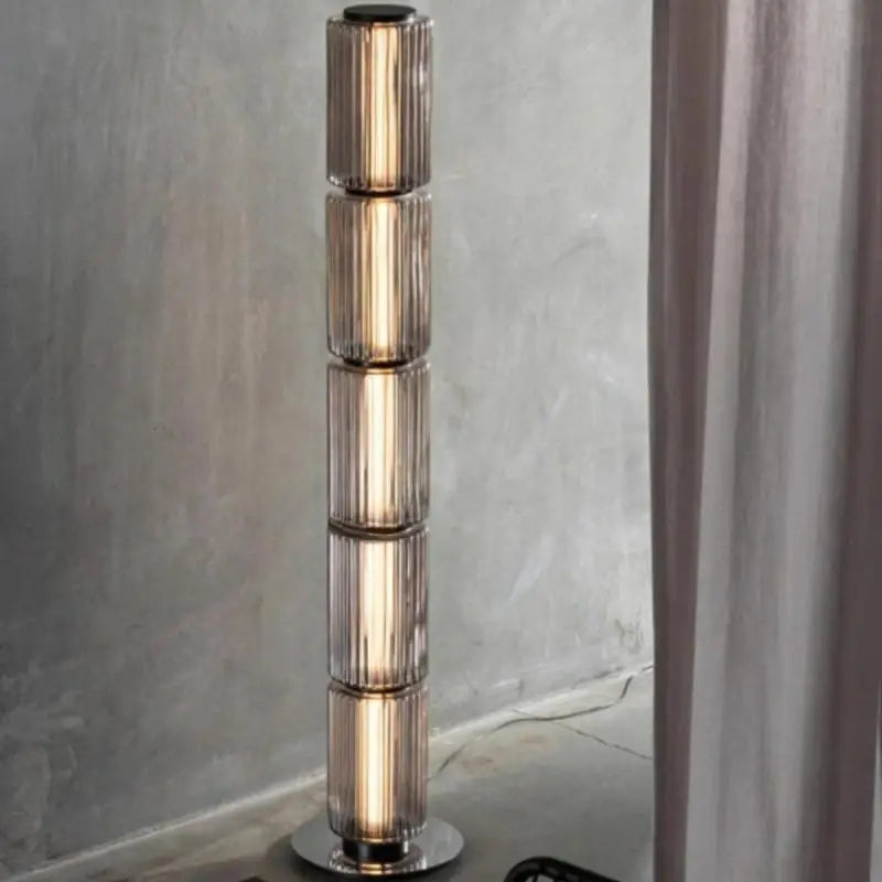 Nordic Designer Floor Lights For Indoor Living Room Bedroom Decor Nordic Led Stand Lighting Smoke White Glass Bright Desk Lamps