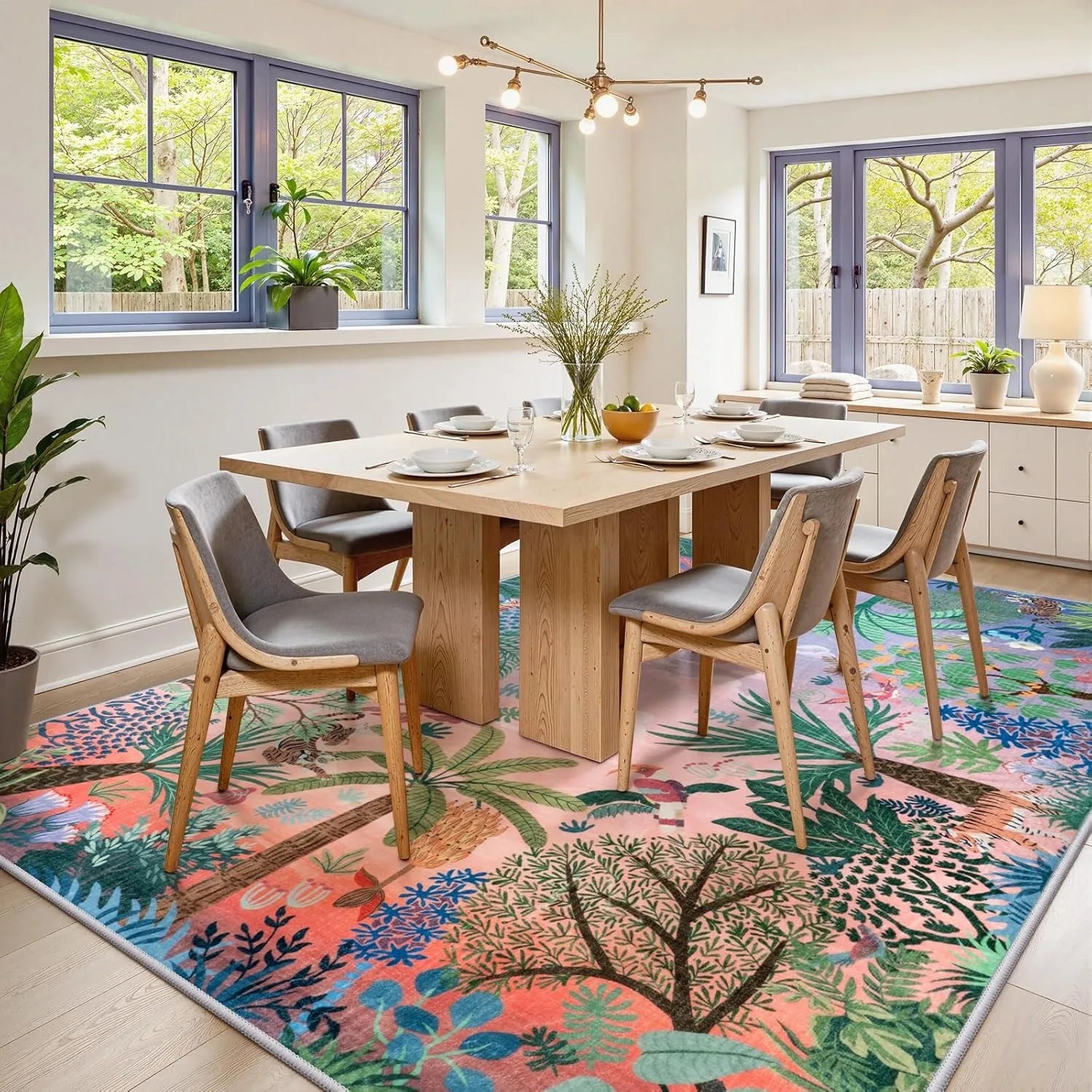 Jungle Animal Print Rugs for Living Room Luxury Soft Non Slip Bedroom Bedside Rug Home Decor Large Sofa Coffee Floor Mat Ковер