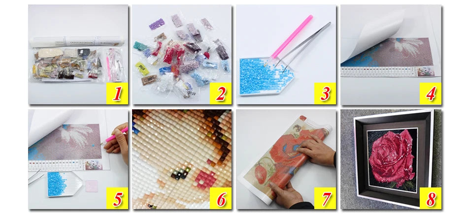 Fantastic Red Dragon and Flower Picture DIY Diamond Painting Cross Stitch Full Drills Diamond Mosaic New Collection Home Decor