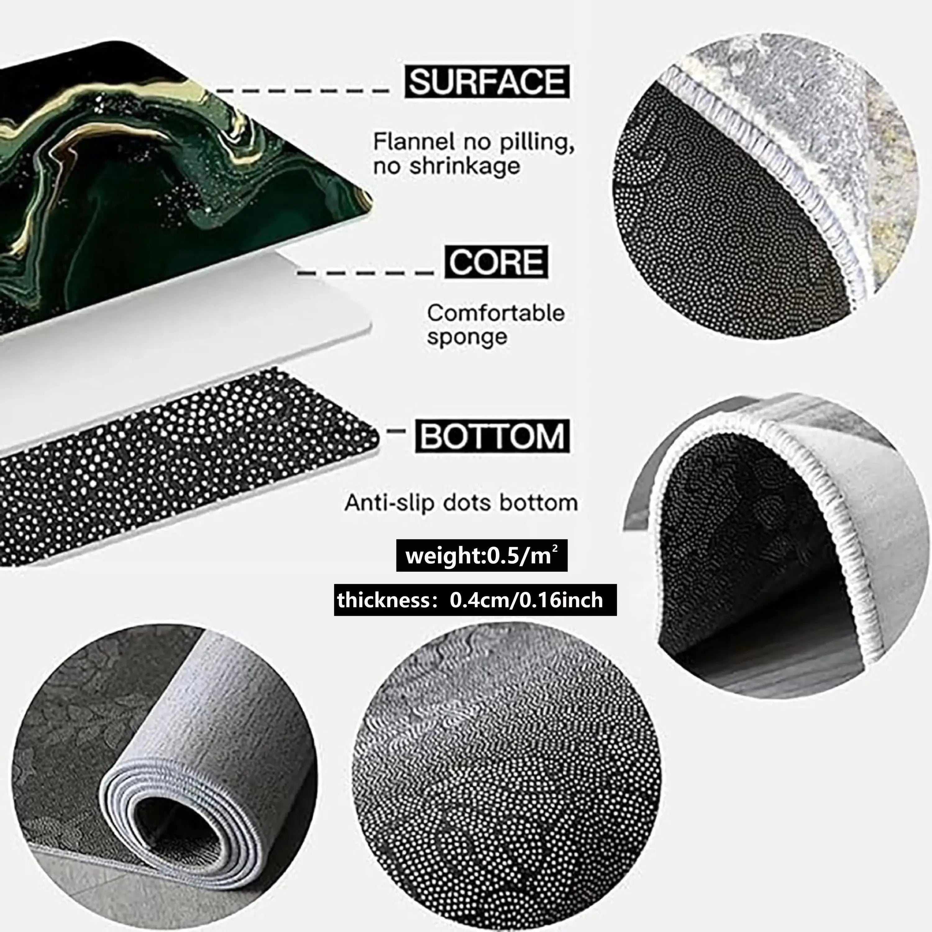 Geometric Pattern 3D Area Rugs for Living Room and bedroom decor Washable Carpets with Non-slip Backing European Inspired Mats