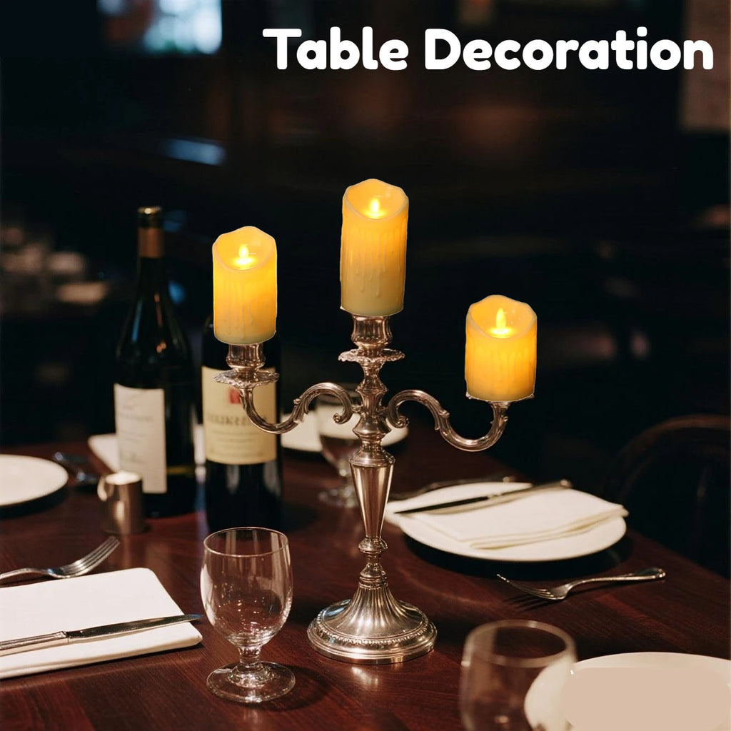 6-90PCS LED Candles Battery Operated Artificial Candles led Candle Flameless Wedding Decoration Concert Halloween Home Decor