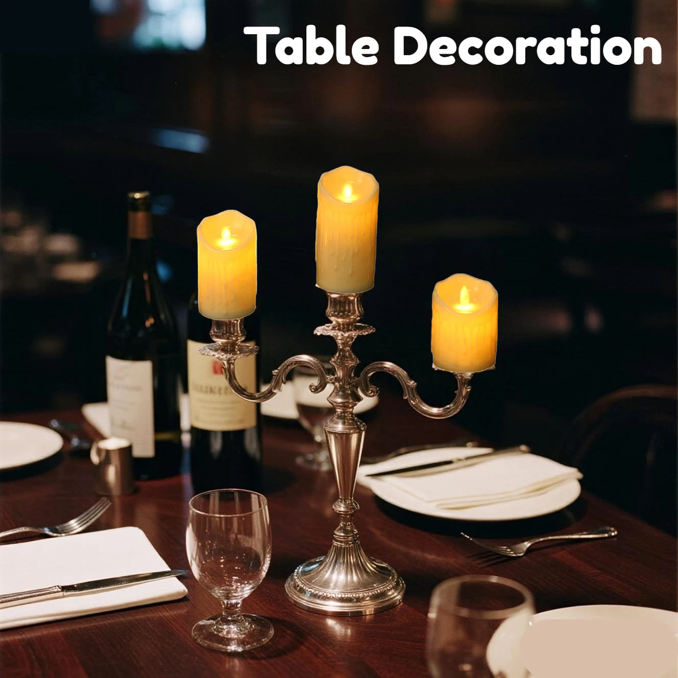 6-90PCS LED Candles Battery Operated Artificial Candles led Candle Flameless Wedding Decoration Concert Halloween Home Decor