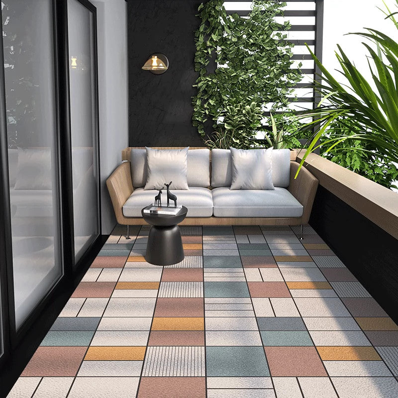 Large-area Outdoor Balcony Rug PVC Leather Entrance Carpets Large-area Living Room Rugs Kitchen Oil-proof and Non-slip Carpet