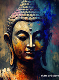Retro Buddha Buddhist Peaceful Spiritual Zen Siddhartha Buddhism Art Poster Canvas Painting Wall Prints Picture Room Home Decor