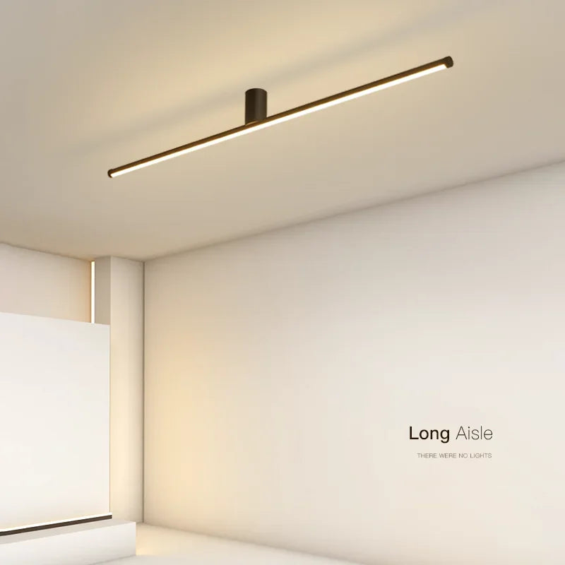 Nordic Minimalist Strip Ceiling Lights for Living Room Corridor Balcony Bedroom Simple Ceiling Lamps Indoor Lighting Fixtures