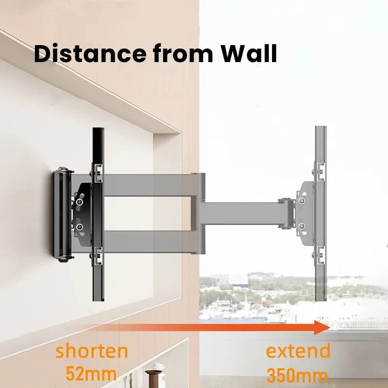Universal Adjustable TV Wall Mount Bracket for Most 26"-60" Flat/Curved TVs Full-motion tilt TV Stand VESA MAX 400x400mm 40kg