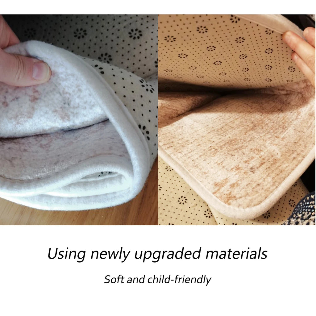 Luxury Decoration Large Rugs for Living Room Golden Stripe Antiskid Bedroom Soft Carpet Lounge Washable Plush Floor Mat Bedside