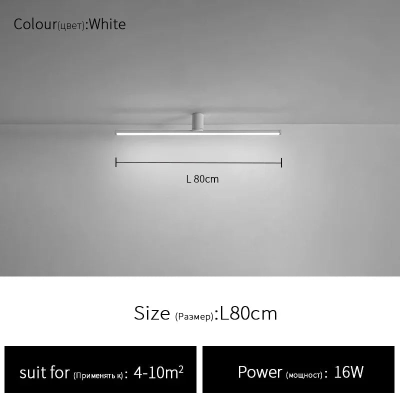 Nordic Minimalist Strip Ceiling Lights for Living Room Corridor Balcony Bedroom Simple Ceiling Lamps Indoor Lighting Fixtures