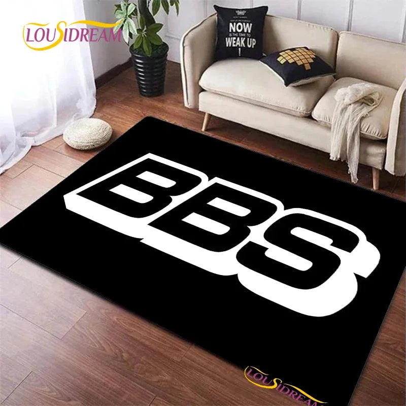 Fashion BBS racer 3D Carpet for Living Room Bedroom Table decor Rugs Kitchen Door Kids Un-slip Floor Mats Alfombra Birthday gift