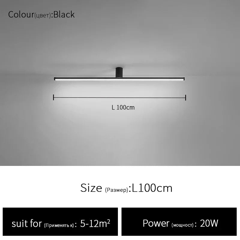 Nordic Minimalist Strip Ceiling Lights for Living Room Corridor Balcony Bedroom Simple Ceiling Lamps Indoor Lighting Fixtures