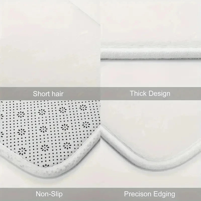 Keep Off Area Rugs Floor Mat Black and White Carpet Door Mat Rug for Bed Sofa Decoration Protect Your Personal Space