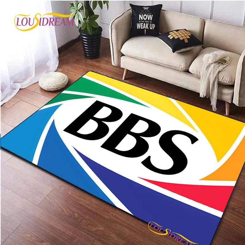 Fashion BBS racer 3D Carpet for Living Room Bedroom Table decor Rugs Kitchen Door Kids Un-slip Floor Mats Alfombra Birthday gift