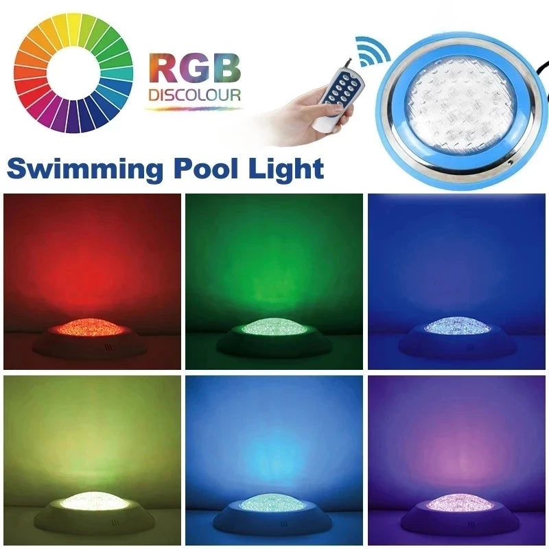 Stainless Steel Ip68 Led Swimming Pool Light 6W 9W 24W 36w 54W  Blue Waterproof Lamps Underwater Lights AC12V RGB Piscina Lamp