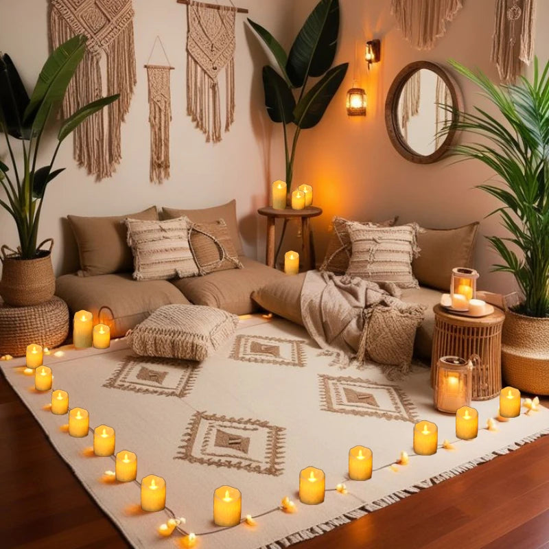 6-90PCS LED Candles Battery Operated Artificial Candles led Candle Flameless Wedding Decoration Concert Halloween Home Decor