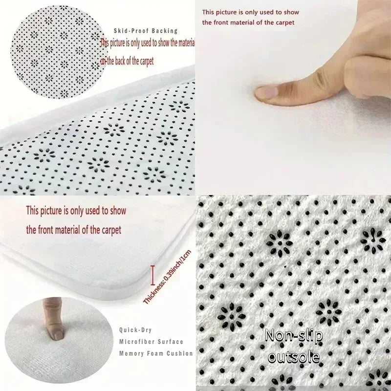 Keep Off Area Rugs Floor Mat Black and White Carpet Door Mat Rug for Bed Sofa Decoration Protect Your Personal Space