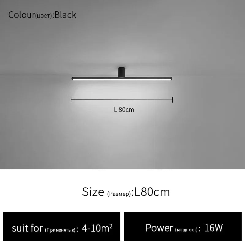 Nordic Minimalist Strip Ceiling Lights for Living Room Corridor Balcony Bedroom Simple Ceiling Lamps Indoor Lighting Fixtures