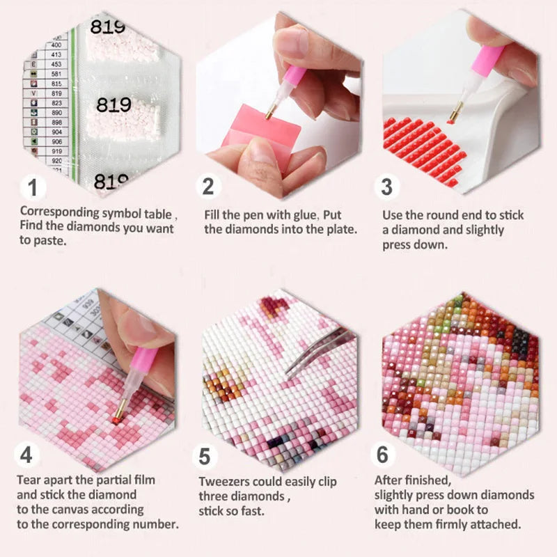 Fantastic Red Dragon and Flower Picture DIY Diamond Painting Cross Stitch Full Drills Diamond Mosaic New Collection Home Decor