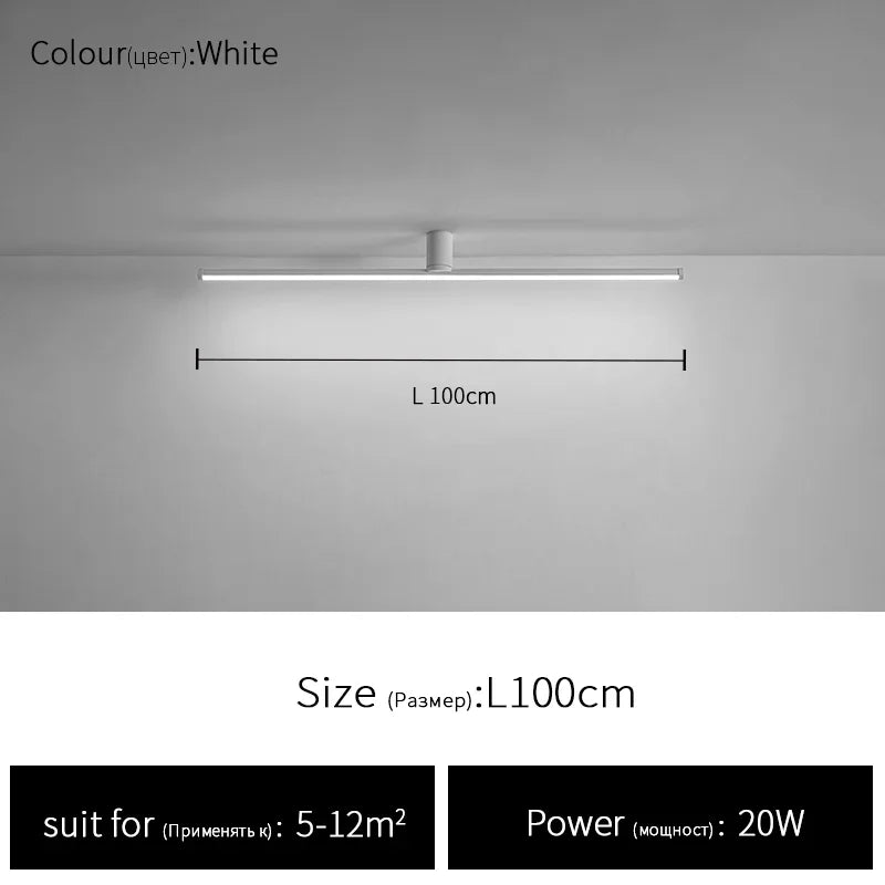 Nordic Minimalist Strip Ceiling Lights for Living Room Corridor Balcony Bedroom Simple Ceiling Lamps Indoor Lighting Fixtures