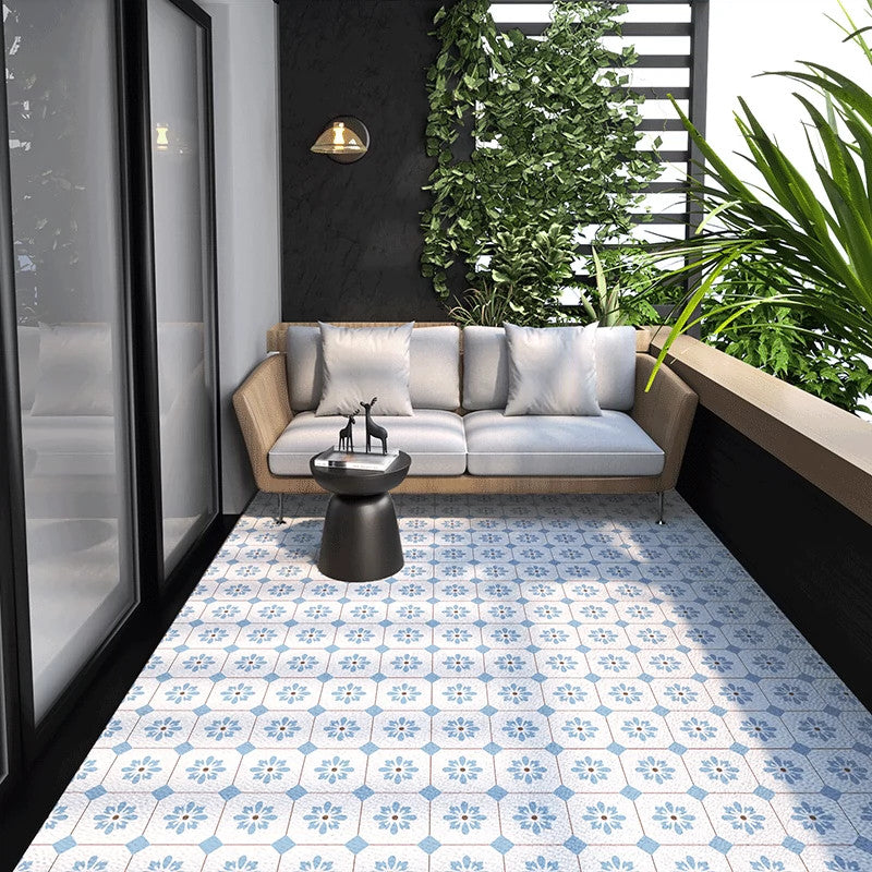 Large-area Outdoor Balcony Rug PVC Leather Entrance Carpets Large-area Living Room Rugs Kitchen Oil-proof and Non-slip Carpet