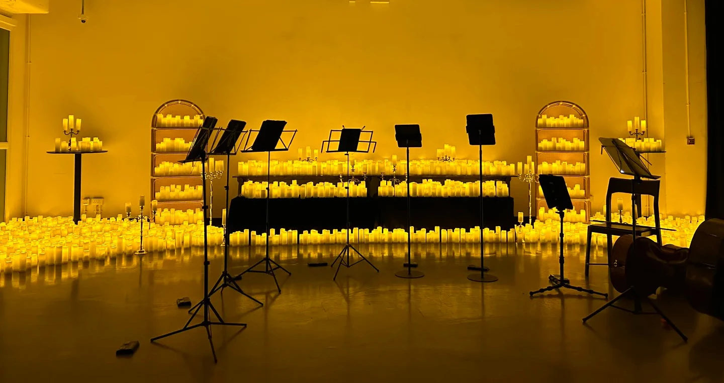 9-180PCS Flameless LED Candles for Wedding Artificial Candles LED Pillar Candle for Concert Decor Battery Powered with Remote